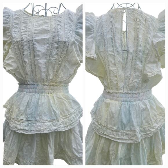 Love Shack Fancy Natasha Dress Lily Pond Hand Dye size P - Picture 6 of 8